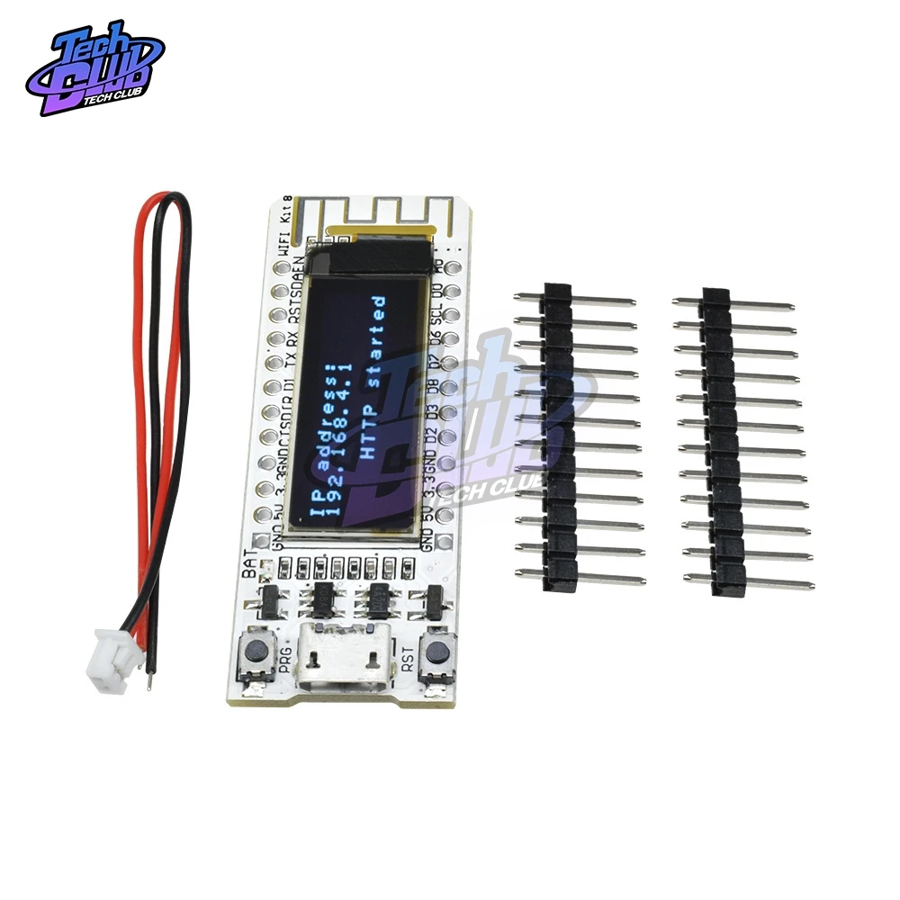 Макетная плата с OLED дисплеем 0 91 дюйма ESP8266 Wifi Kit8 для Arduino NodeMCU 128X32 белый CP2104 умного