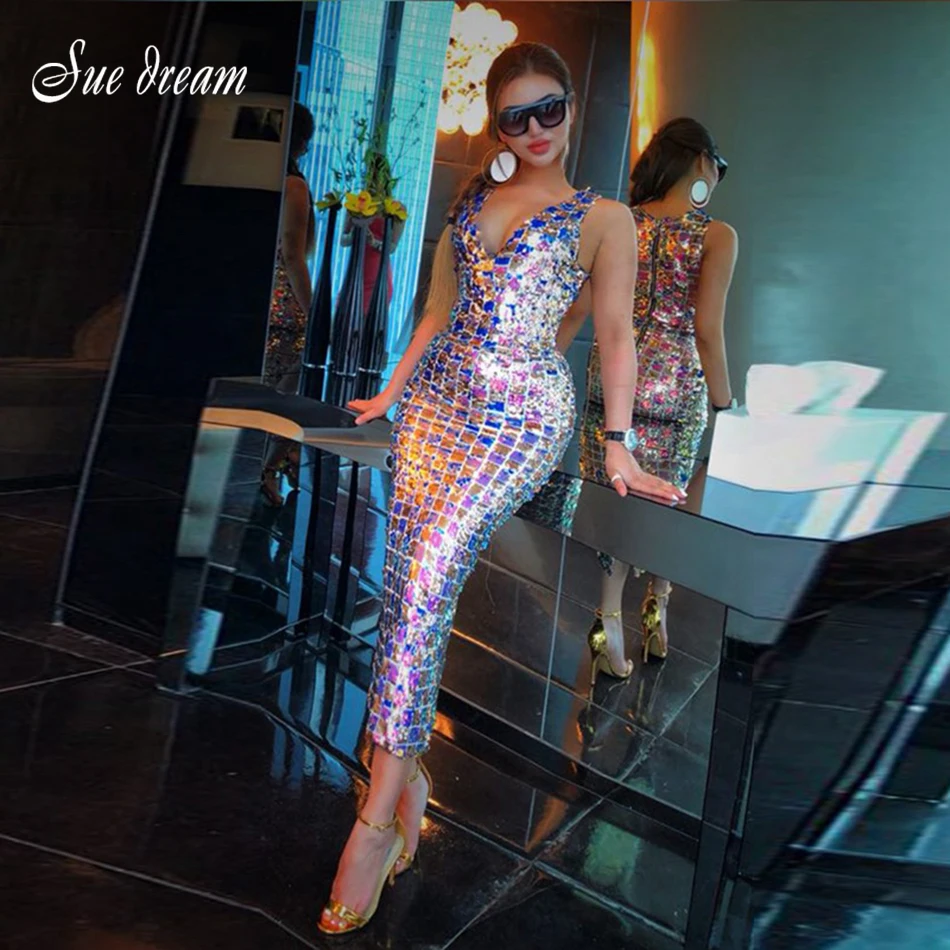 2020 Summer New Rainbow Deep V-neck Sleeveless