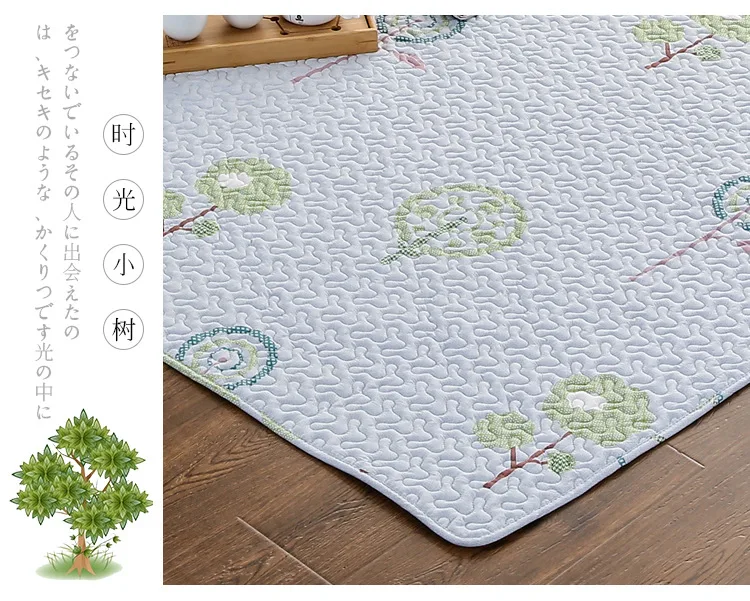 Мути Размер Хлопок JapaneseTatami коврик ковровое покрытие окно фальт скользящая Гостиная Коврик для спальни растение оставить узор домашний текстиль