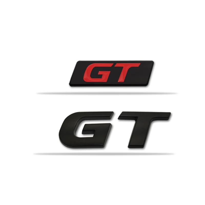3D 자동차 스티커 GT 로고 금속 엠블럼 배지 데칼 206 207 307 208 2008 RCZ GT 폴로 골프 5 7 Passat B5