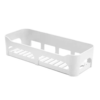 

Punch-Free Bathroom Shelf Plastic Wall-Mounted Holder Shelf Storage Organize For Bathroom Household Hotel LBShipping