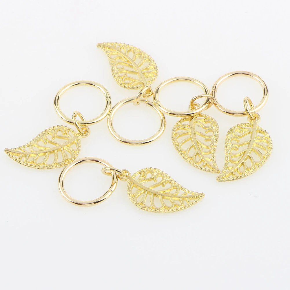 80Pcs Metal Cuffs Easy Use Decorative Jewelry Pendants Rings Leaves Hair Braid Set Dreadlocks DIY Stars 3