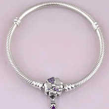 Дикий цветок луг Цветочная застежка змея цепь браслет подходит бусины из стерлингового серебра 925 Шарм Diy Европа ювелирные изделия