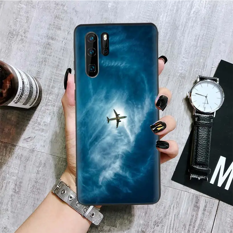 BA005-5 Авиационный самолет черный чехол для телефона huawei mate 30 20 10 P30 P20 P10 Pro Lite P Smart Z роскошный Coque Shell - Цвет: BA005-5