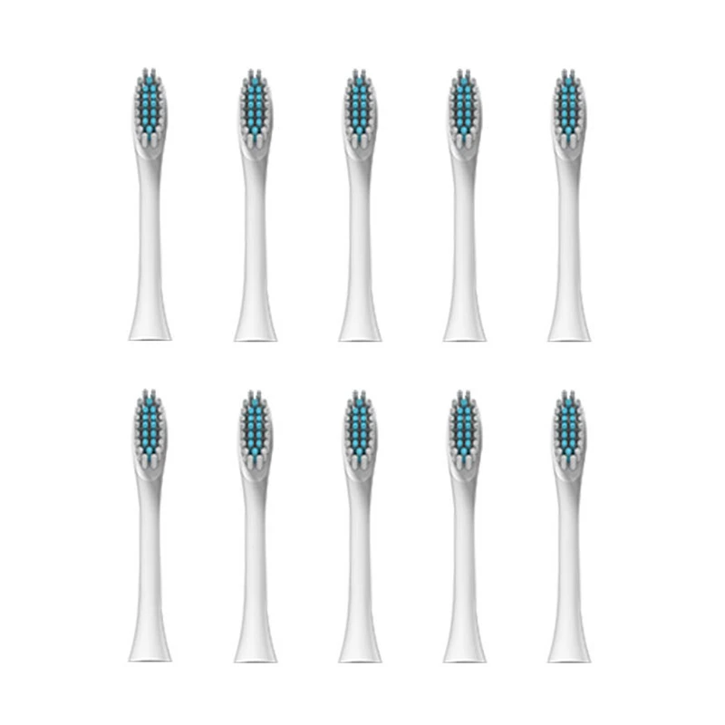 White-10brush Водонепроницаемая электрическая зубная щетка, не перезаряжаемая с 3 головками, отбеливающая зубная щетка - Цвет: White-10brush