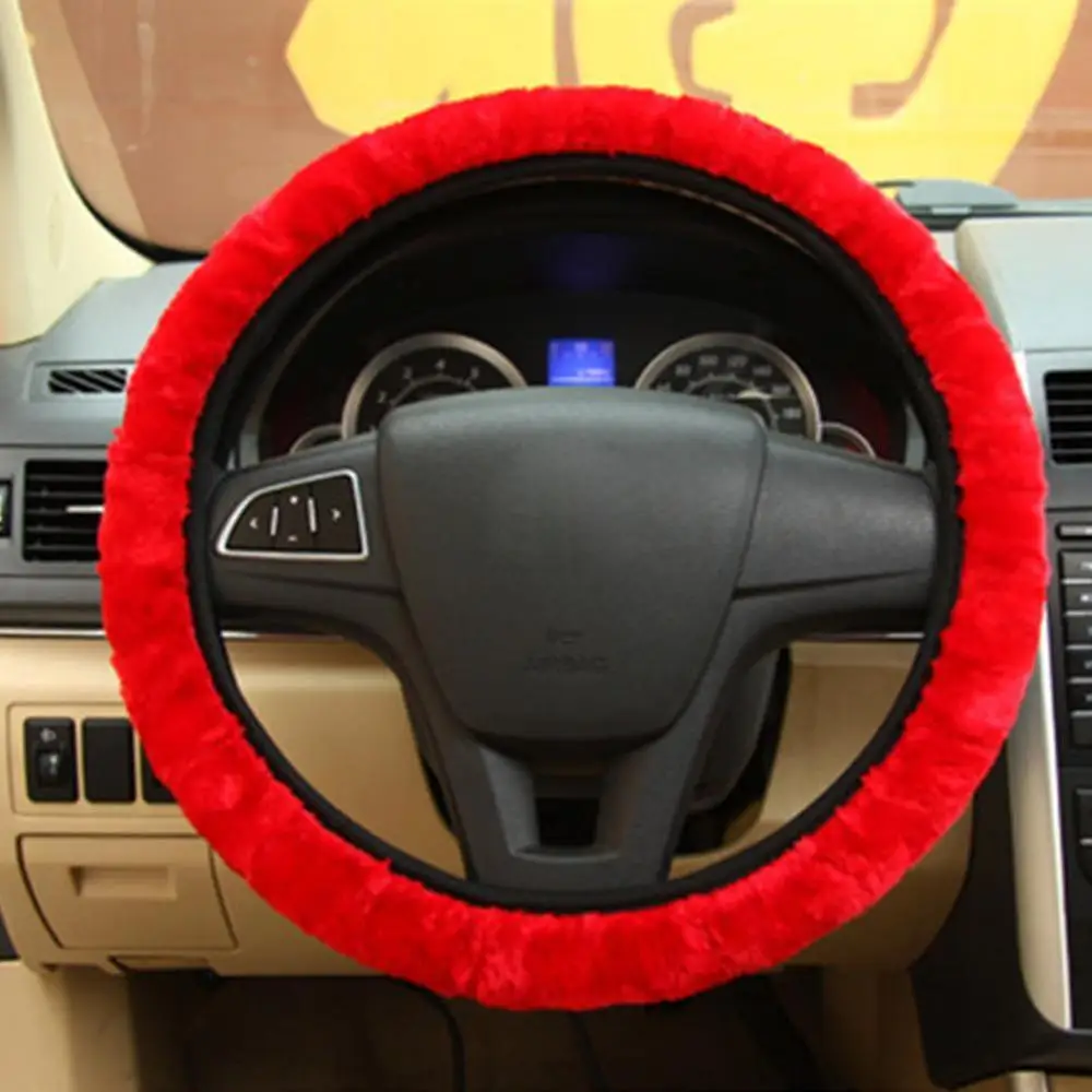 Высокое Качество Мягкий Плюшевый Автомобиль DIY чехол на руль Оплетка на руль зимние теплые Чехлы для автомобиля Стайлинг Аксессуары для интерьера