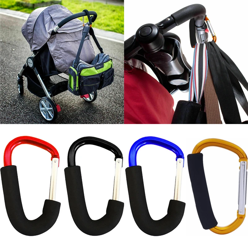 2PC Buggy Clips Large Pram Pushchair Hand Carry Shopping Bag Hooks