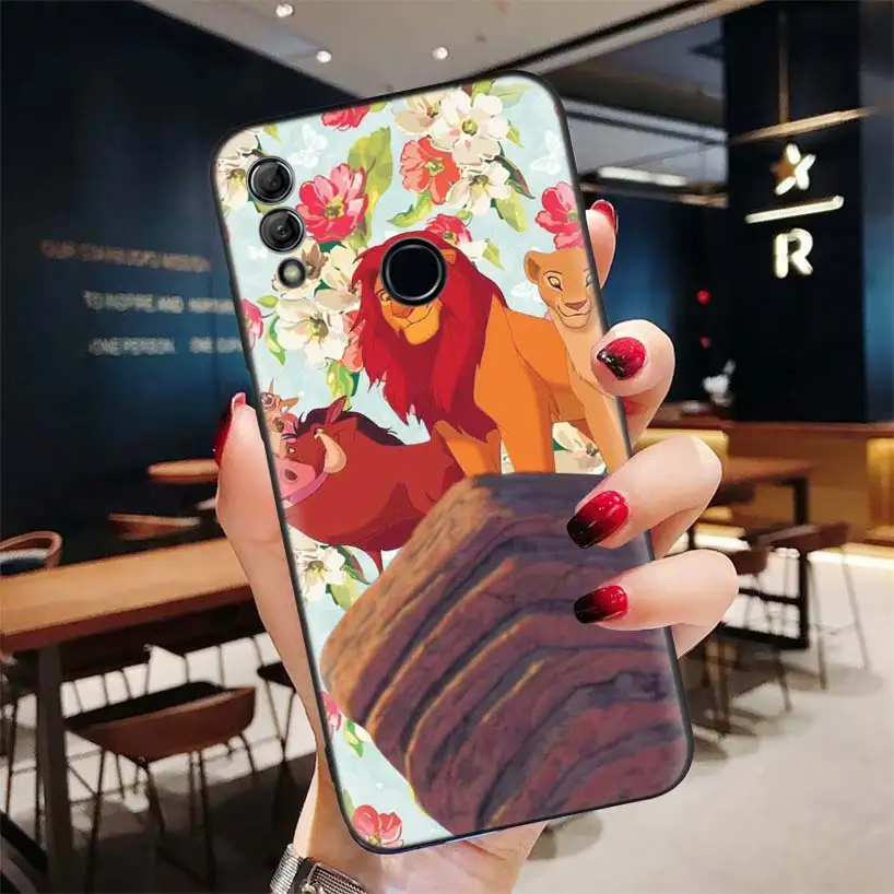 С героями из мультфильмов; «Король Лев», черный чехол для huawei Y9 Y5 Y6 Y7 Honor 10 9 Lite 9X8X8 S 8A фотоаппаратов моментальной печати 7S 7A 10i 20i V20 чехол для телефона Capa - Цвет: BD1154
