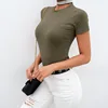 Casual Basic Black White Bodysuit Women Summer Short Sleeve Woman Body Top Cotton Bodycon Jumpsuit Romper Ladies 2022 ► Photo 2/6