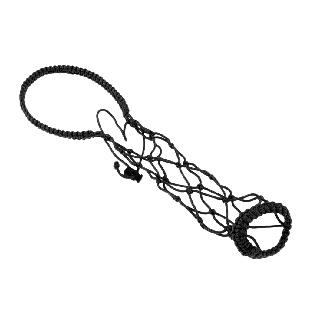 2pcs Water Bottle Holder Net Weaving Net Cup Carrier for Flask 17oz Bottles Cup Black Blue