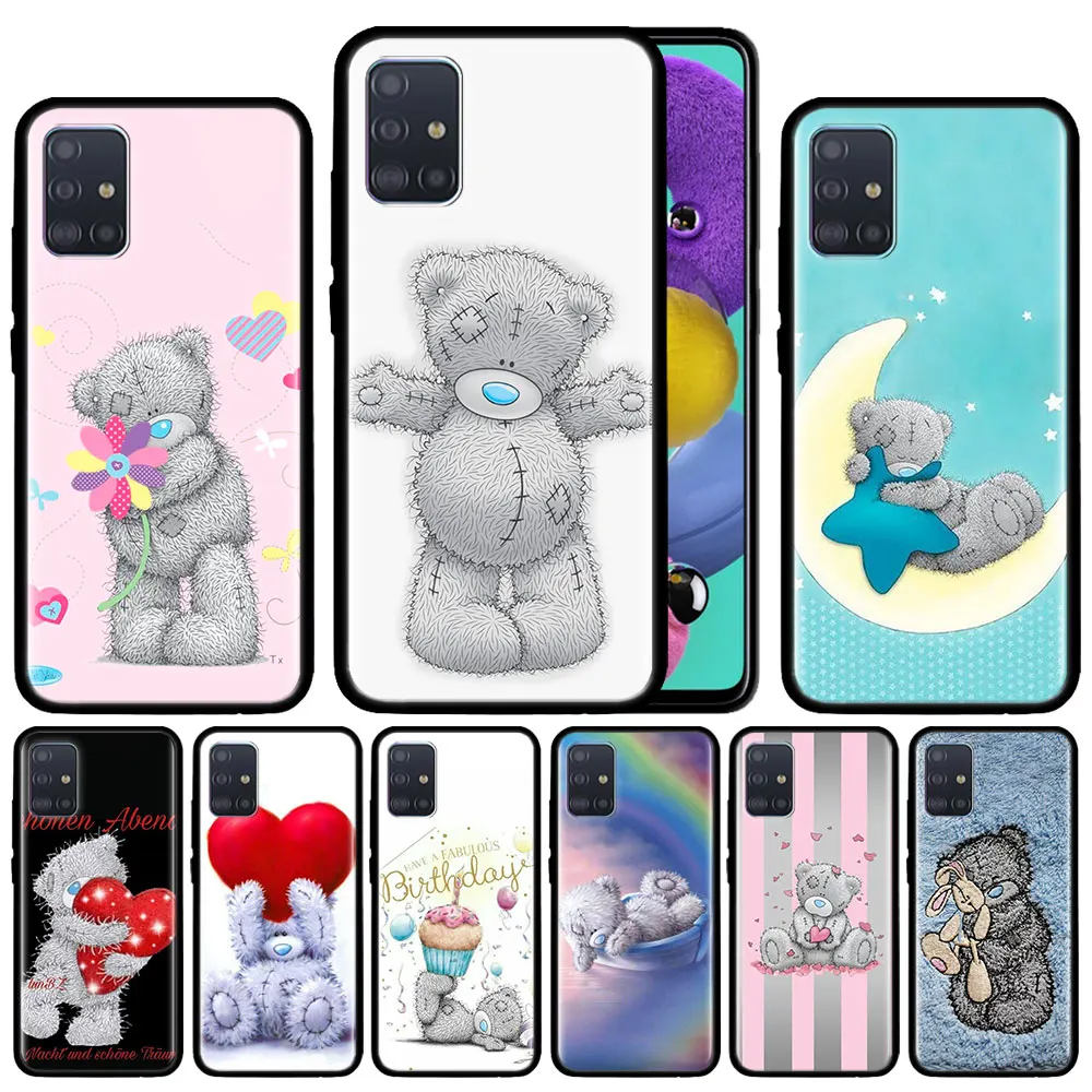 Милый чехол Tatty Teddy bear для Samsung Galaxy A51 A71 A01 A81 A91 A50 A70 A70s M31 черный силиконовый