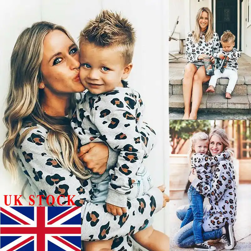 mother and daughter matching leopard outfits