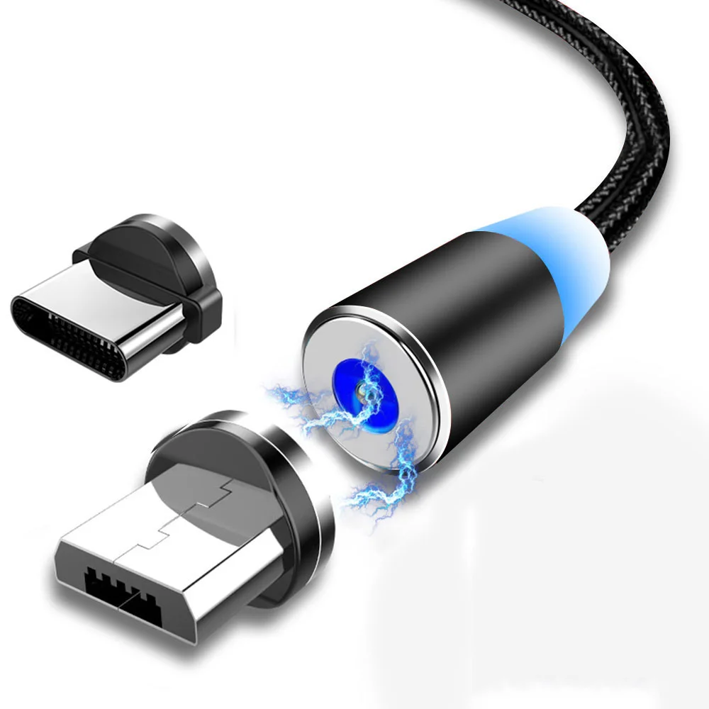 Магнитный usb-кабель для быстрой зарядки USB type C кабель магнитное зарядное устройство для зарядки данных Micro usb кабель мобильного телефона USB шнур(N0827