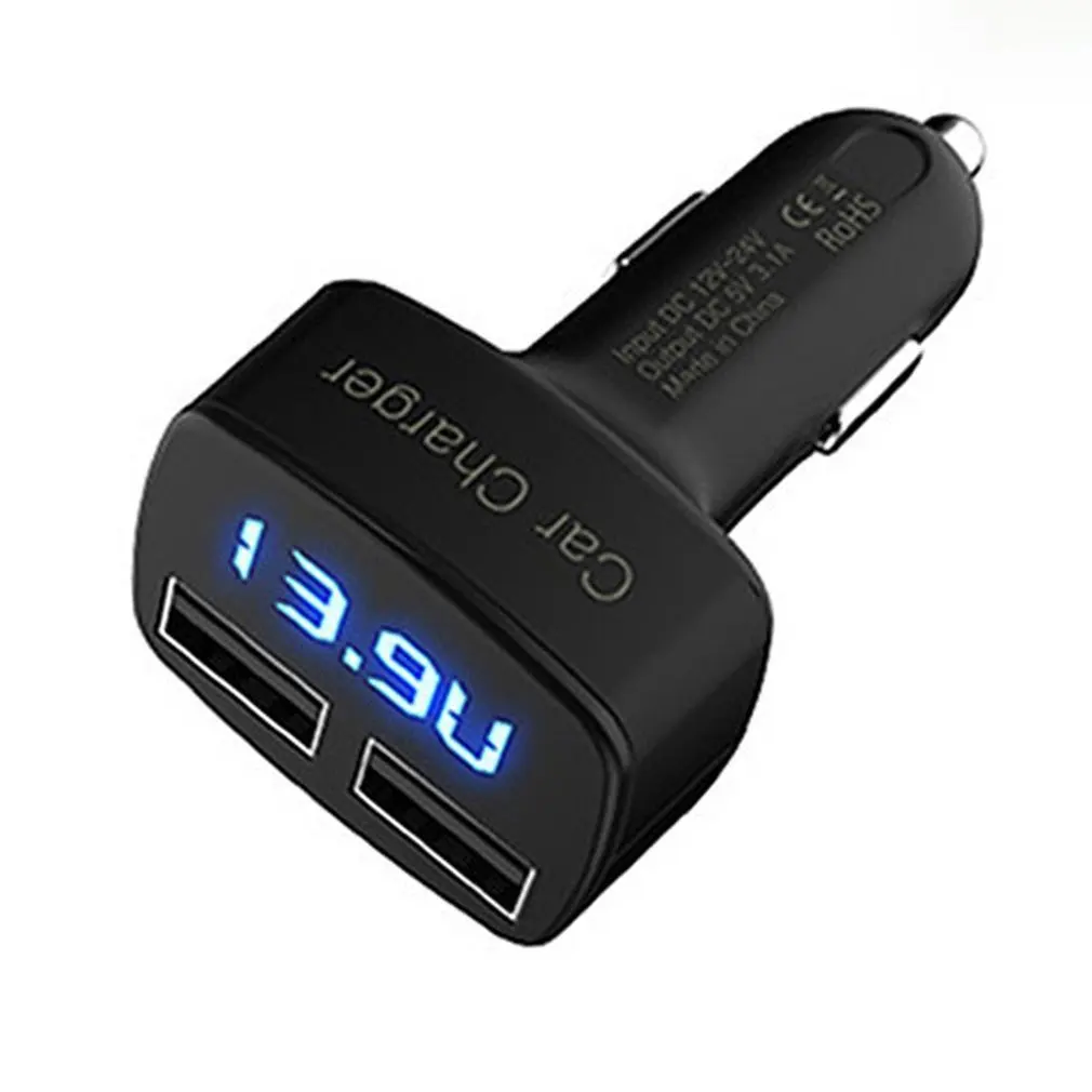 Новое автомобильное зарядное устройство 4 в 1 Dual USB DC 5 В 3.1A Универсальный адаптер с