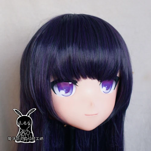 Rabbit 56) Полная Голова кроссдресс Девушка BJD кукольная маска Inu x Boku SS COS мультфильм аниме реалистичный силиконовый Shirakiin Riricho Косплей