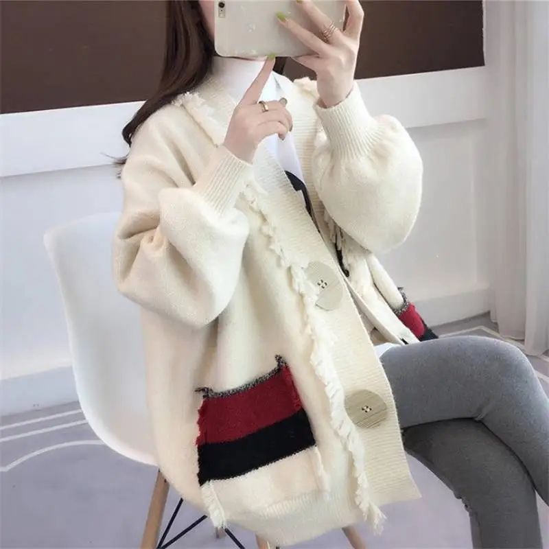 #Special Offers Women Tassel Long Cardigan Open Stitch Korean Knitwear Oversized Knitted Sweater Fall Winter Casual Thick Warm Jacket Coat #Special Offers Women Tassel Long Cardigan Open Stitch Korean Knitwear Oversized Knitted Sweater Fall Winter Casual Thick Warm Jacket Coat