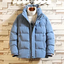 Осень и зима новое поступление однотонное хлопковое пальто с воротником тонкая теплая хлопковая куртка размера плюс плотное пальто