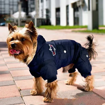 Winter Thicken Warm Hooded Jumpsuit Pet Dog Clothes For Small Dogs Puppy Jacket Coat Yorkie French Bulldog Dogs Clothing 3