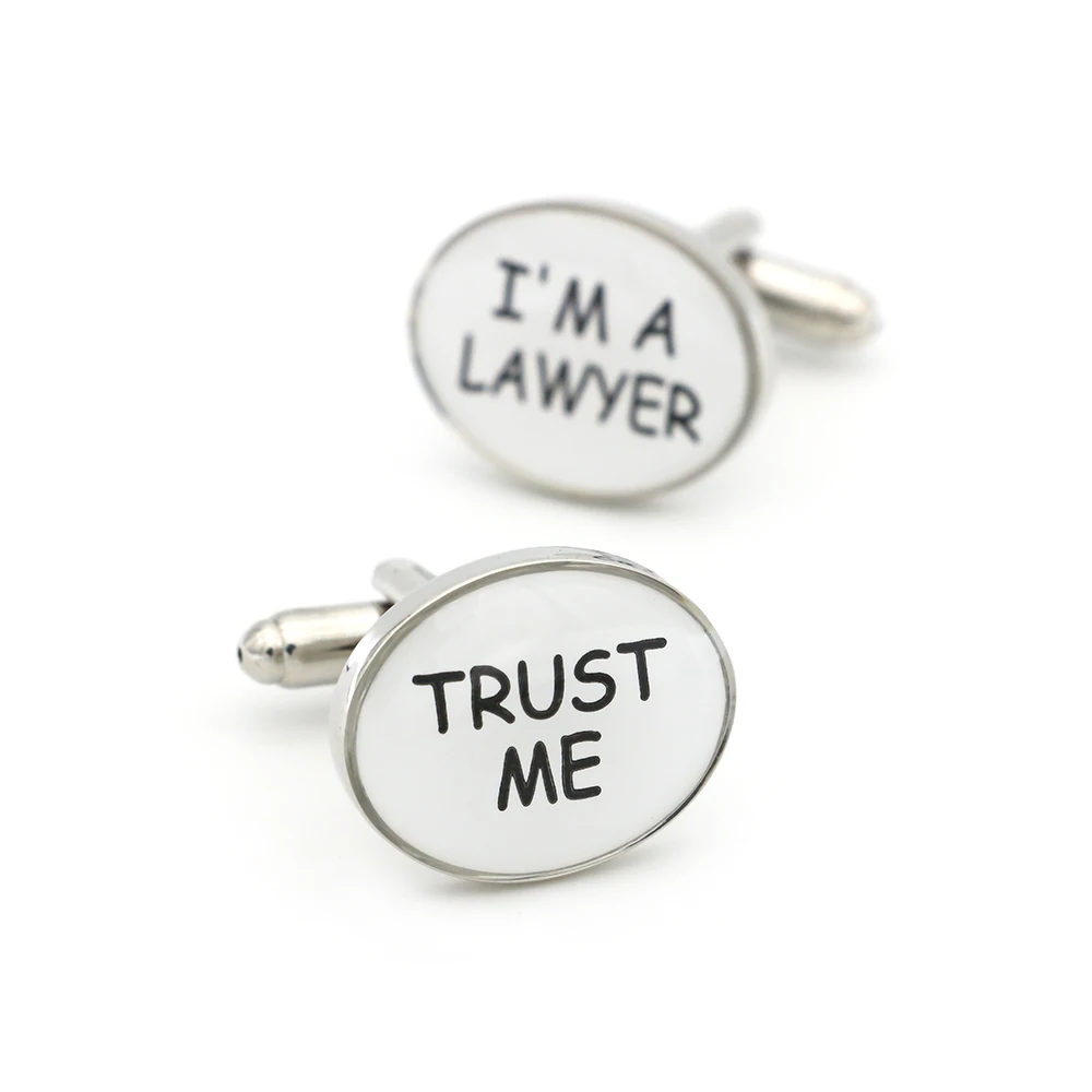 Бесплатная доставка мужские запонки I'M A laste TRUST ME дизайн белого цвета