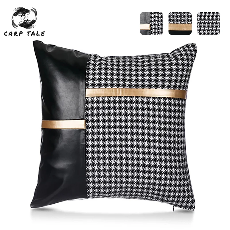 Наволочка для подушки декоративная наволочка диванной из искусственной кожи с