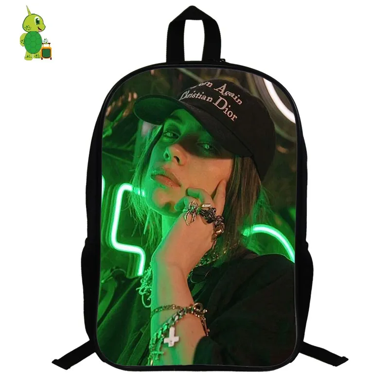 Billie Eilish рюкзак хип-хоп школьные сумки для подростков мальчиков и девочек 14,5 дюймов женский рюкзак для ноутбука дорожная сумка через плечо - Color: 10