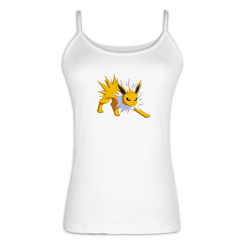 С покемоном Иви Jolteon Vaporeon Espeon Flareon Glaceon Leafeon сексуальные дамские, женские майки, хлопковые топы на лямках - Цвет: iaSingletS952W