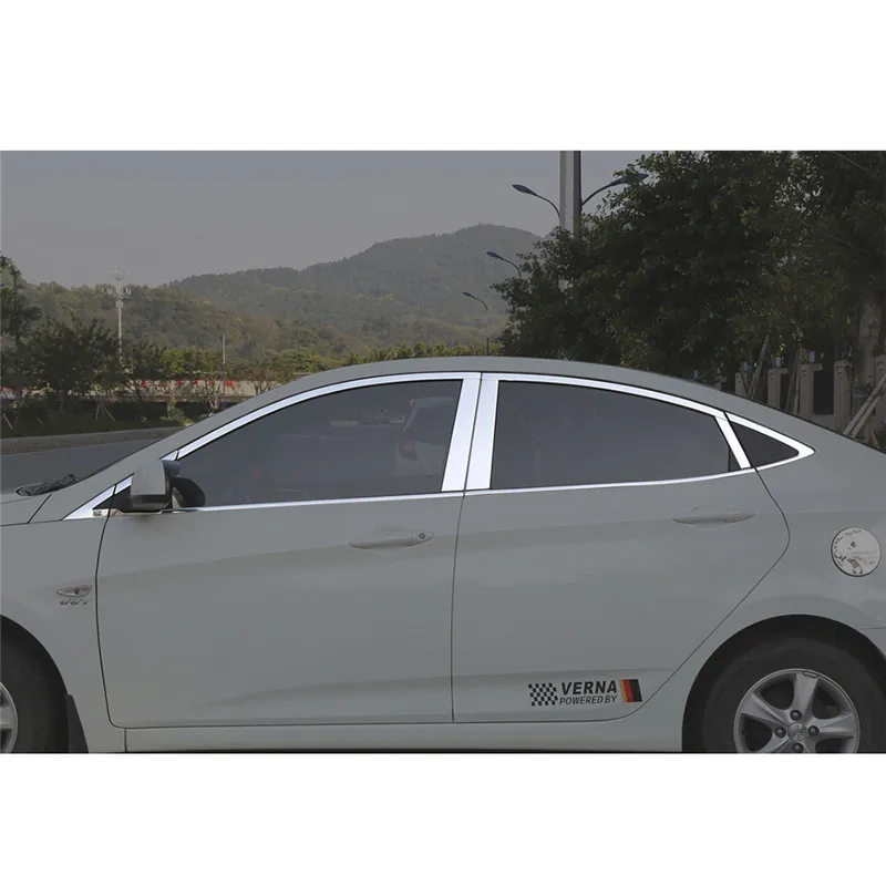 22 шт. хромированные тонированные козырьки для окон hyundai Solaris 2010 2011 2012 2013