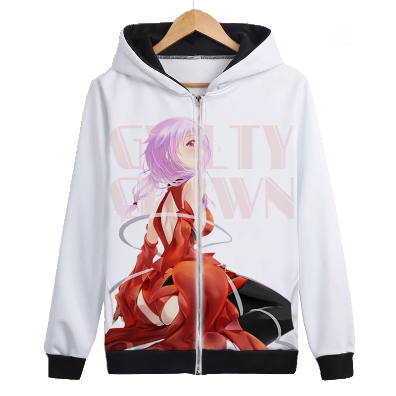 as the picture Аниме GuiltyCrown игра косплей костюм с капюшоном цифровая печать зима карнавал Хэллоуин школьная форма - Цвет: as the picture