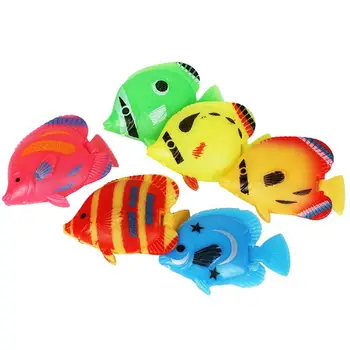 

20Pcs Fake Fish Durable Plastic Artificial Simulation Fishes Moving Fake Fish for Fish Tank