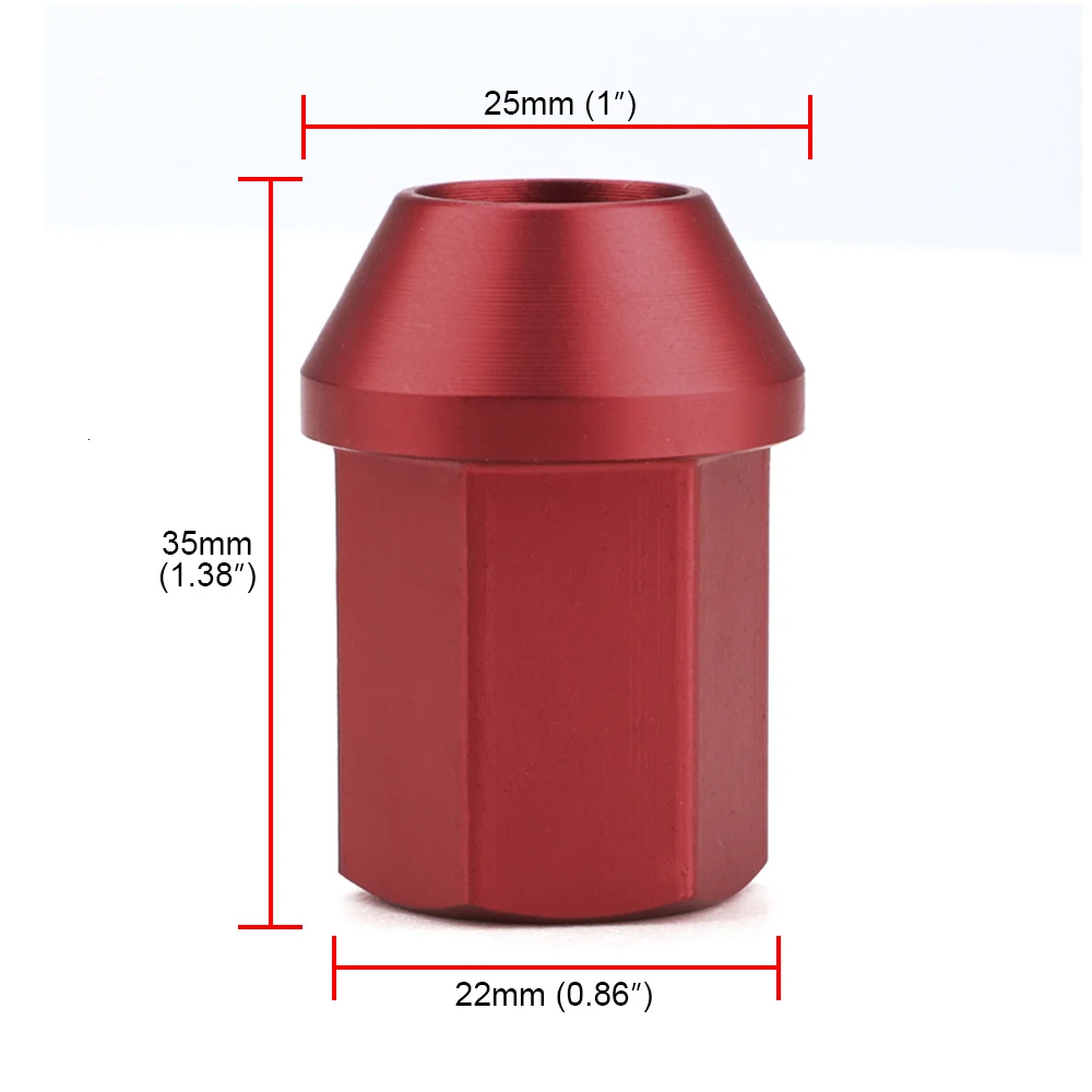 19HEX алюминиевый сплав 7075-t6 противоугонные m12x1.5 m12x1.25 Колесные гайки длина 35 мм с 7 боковым замком гайки ключ безопасности