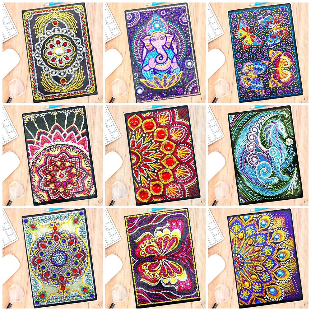 

Haucan Notebooks Diamond Painting Mandala 5d DIY Diamond Embroidery Mosaic Special Shaped New 2020 Christmas Gift