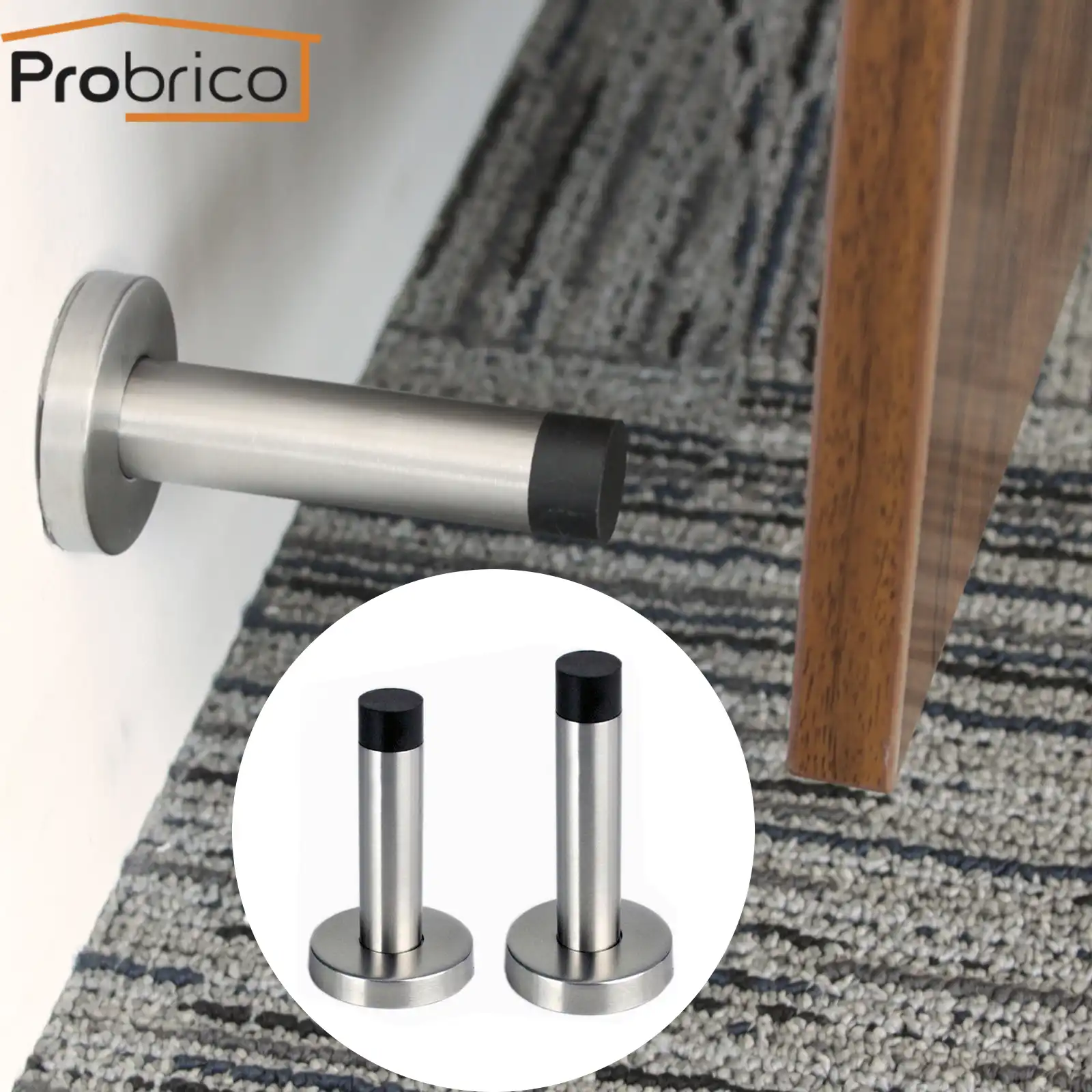 Door Stop Stopper Bumper Wall Mounted Protector Sound Dampening