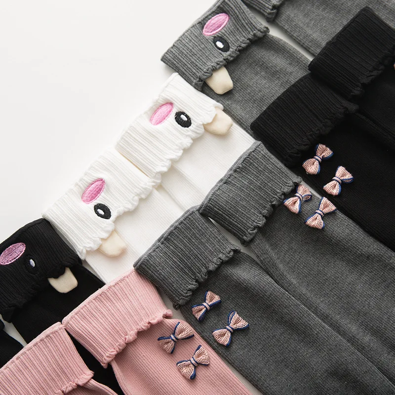 

19 Autumn And Winter New Style Panty-hose for Kids Cotton Baby Cropped Leggings Double Open File Baby Leggings Socks