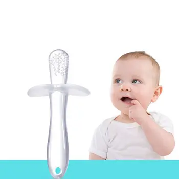 

Soft Silicone Stick Rod Toddler Molar Teeth Safe Guard Pain Relief Tool Kids Teether Educational Toy Baby Shower Gift