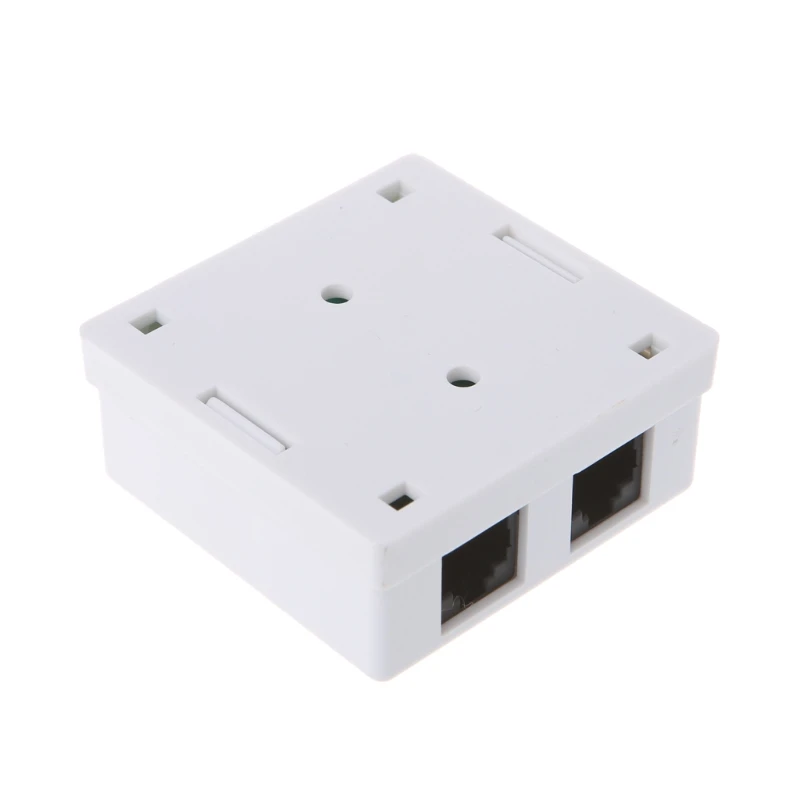 RJ45 Junction Box CAT6 Cat6e 8P8C Netwerk Connector 2-Poort Vrouwelijke-Vrouwelijke Desktop Verlengkabel Doos