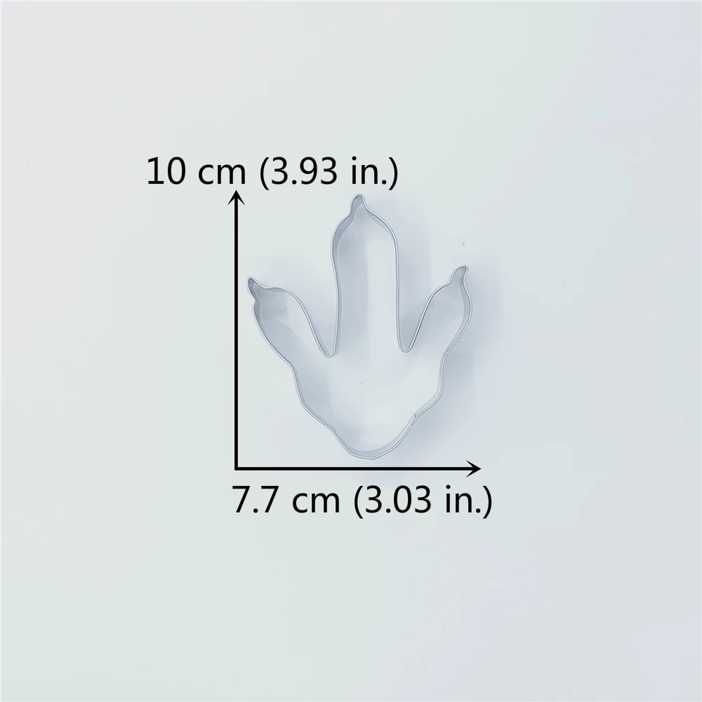KENIAO Dinosaur Foot Cookie Cutter for Kids-10 CM-Biscuit Fondant Bread Sandwich Mold Stainless Steel