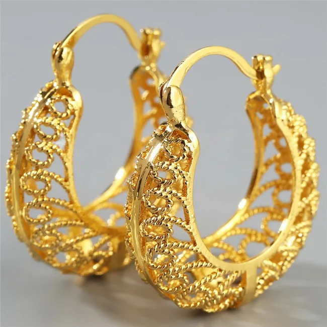 Hoop Earring E574 Классические желтое золото цвет серьги-кольца из металла для женщин Преувеличенные Роскошные полые большая серьга-кольцо массивные ювелирные изделия L4E569 - Окраска металла: Hoop Earring E574