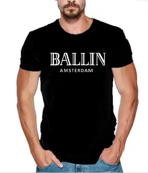 

New Summer Fashion Men's Clothing O-Neck Ballin Amsterdam Graphic Unisex T-shirt Men Short Sleeve T Shirt Cool Cotton Tee Shirt