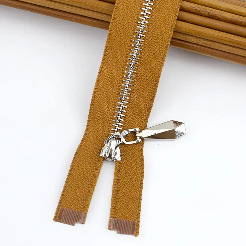 CAMEL Meetee 2 шт 20 см закрытые 40/70 см открывающиеся 3# Металлические молнии с автоматическим замком на молнии Декор на молнии DIY сумки одежда обувь Швейные аксессуары - Цвет: CAMEL