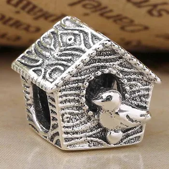 

Original Vintage Spring Bird House Sweet Home Beads Fit 925 Sterling Silver Bead Charm Pandora Bracelet Bangle Diy Jewelry
