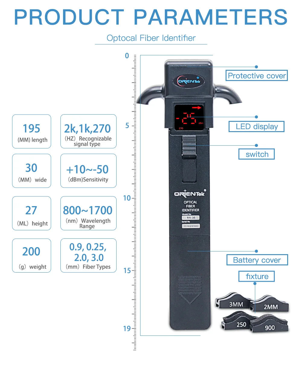 

Orientek TFI-35 Optical Fiber Identifier Live Fiber Detector