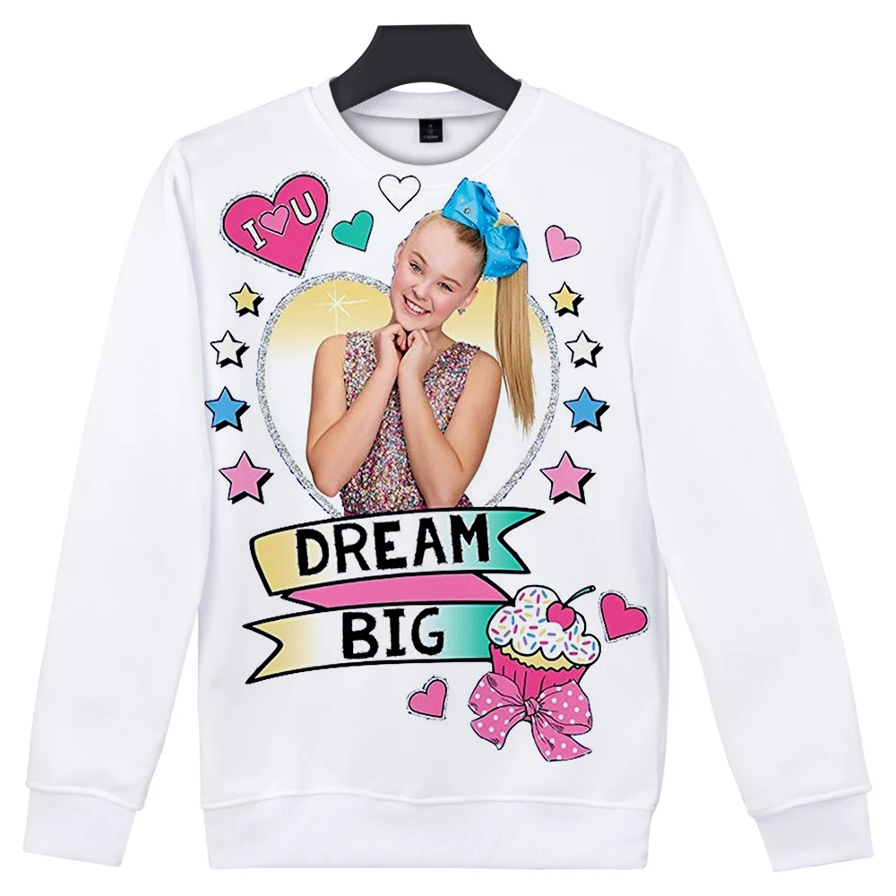 Новинка, JOJO SIWA, с 3D принтом, для женщин/мужчин, с круглым вырезом, толстовки, модные, с длинным рукавом, толстовка,, модная уличная одежда