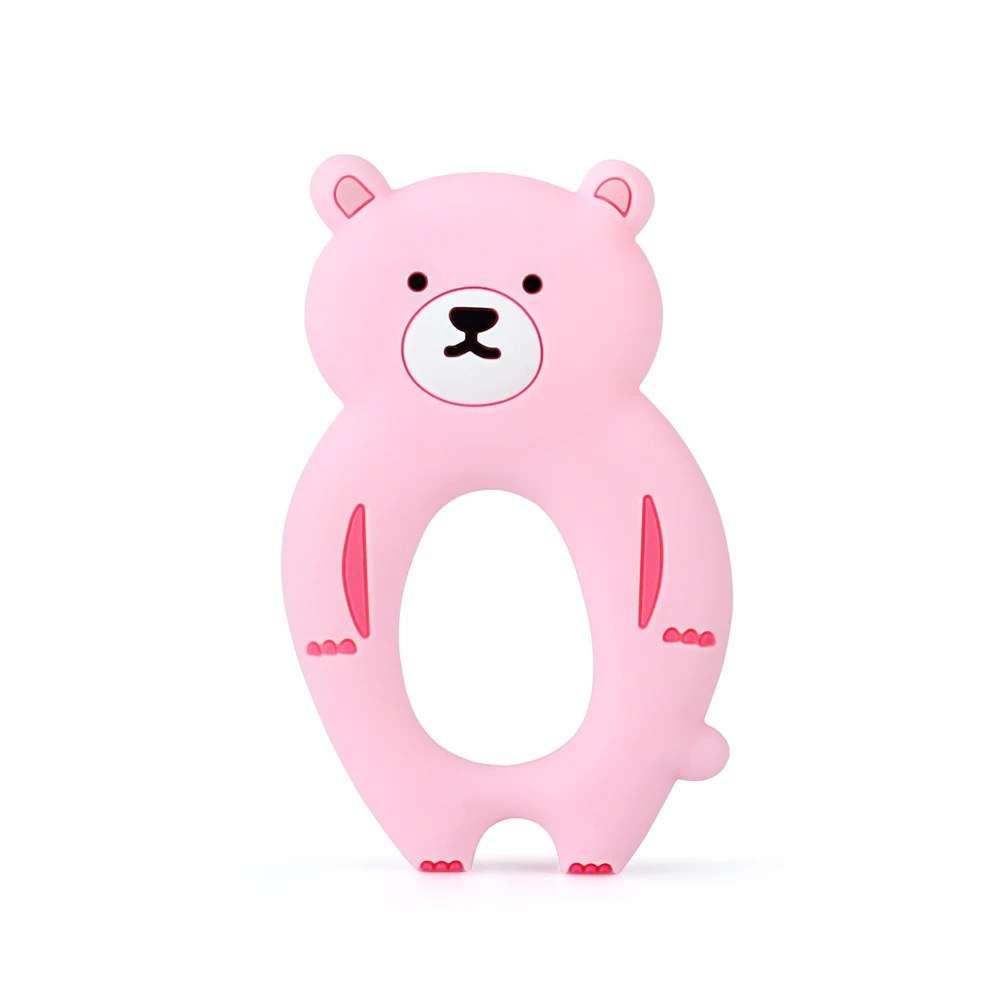 Bear Keep& Grow, 1 шт., без бисфенола, животные, силиконовый прорезыватель, коала, енот, Детские Прорезыватели, силиконовые бусины, сделай сам, соска, цепь, игрушки, аксессуары - Цвет: Bear
