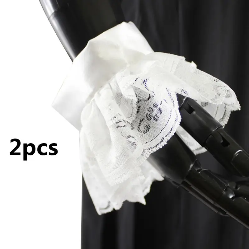 1 Pair Fake Cuffs Мода Ретро плиссированные Cuffle вспышки Поддельные рукава манжеты Пушистые цветочные кружева ложный воротник галстук - Цвет: 1 Pair Fake Cuffs