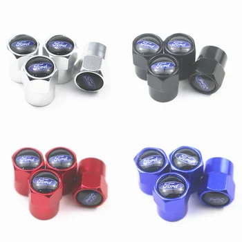 

New 4PCS Auto Wheel Tire Valve Stem Caps Cover For Ford focus 2 focus 3 Fiesta EcoSport ESCORT Car accessories