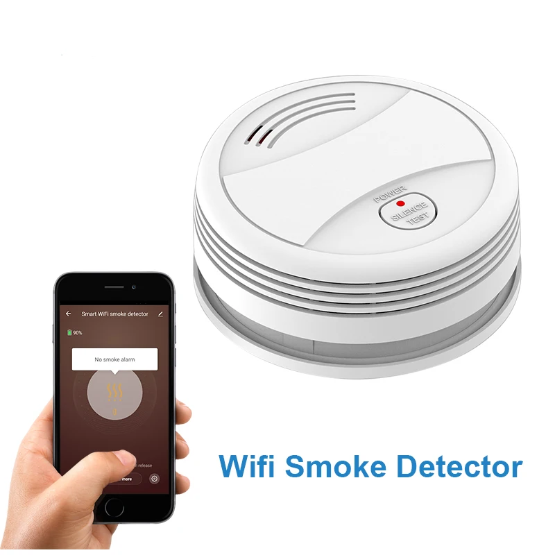 CPVan 7pcs/Lot Wifi fire detector smoke alarm Tuya App phone Control Fire Protection Portable wifi rookmelder smoke detector