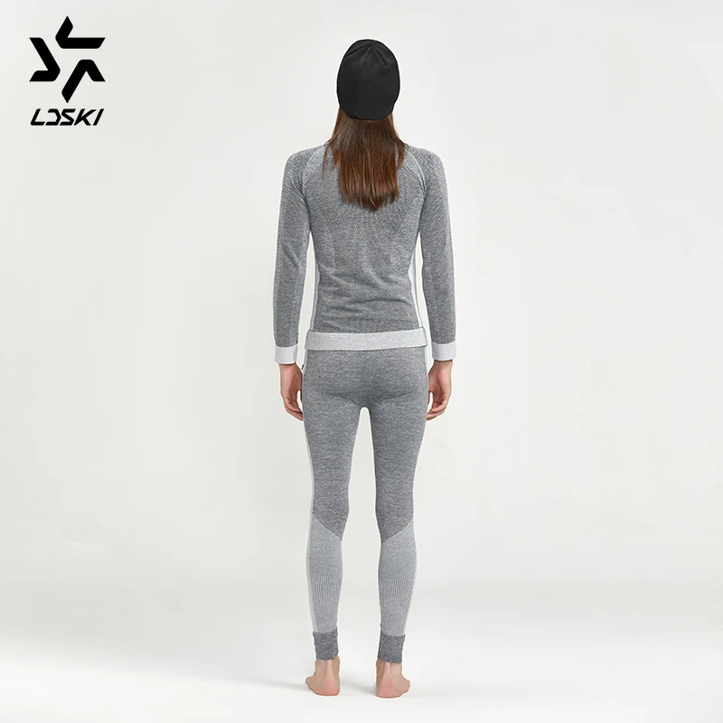 LDSKI компрессионная Спортивная одежда для занятий спортом, одежда для катания на лыжах, Влагоотводящая ткань, приятная на ощупь