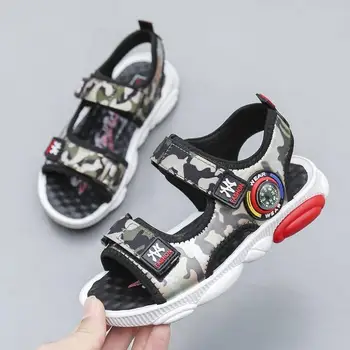 

Kids boys sandals high quality Camouflage child summer big boys sandalias Children's shoes kids canvas flats shoes