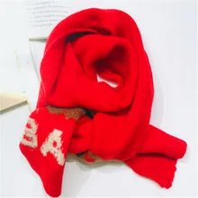 Детский шарф с мультяшным медведем для маленьких девочек; сезон осень-зима; шерстяной Теплый шарф; мужской шарф; Лидер продаж; стильный шарф; T45