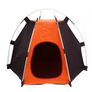 

Portable Folding Camping Pet tent Dog House Cage Dog Cat Tent Easy Operation hexagon Fence Shelter Rainproof Washable